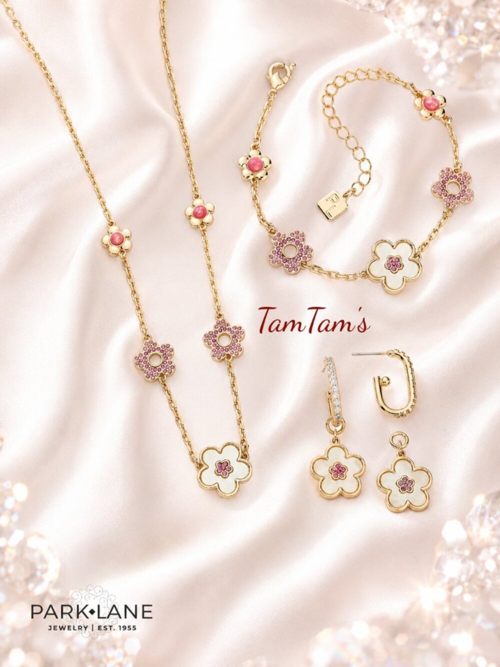 Park Lane Petunia Necklace Earrings Bracelet Gift Box Set - Picture 2 of 2